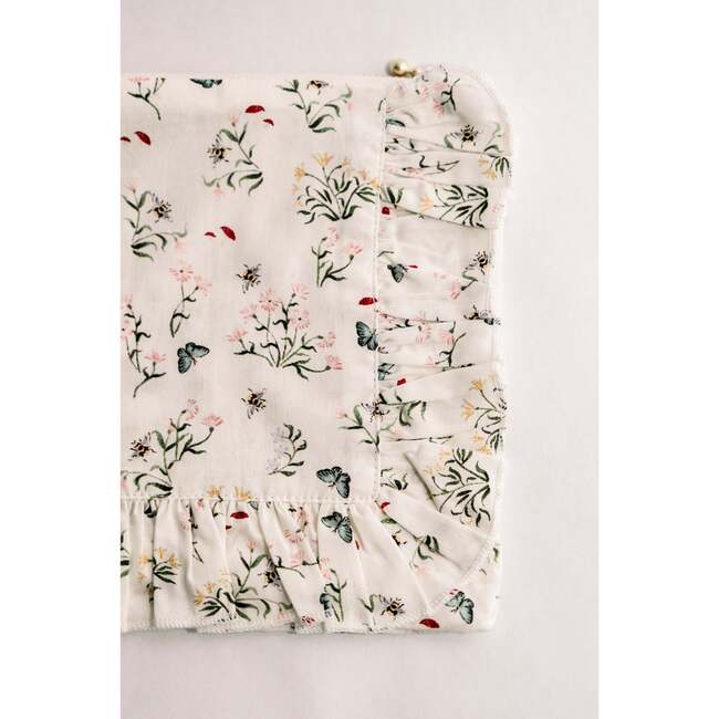 Butterfly Glade Timeless Floral Ruffle Zipper Pouch - Bags - 4