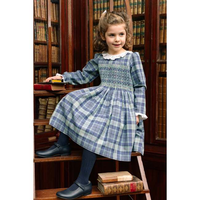 Heidi Blue Tartan Smocked Dress - Dresses - 2
