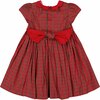 Marguerite Red Tartan Smocked Dress - Dresses - 3