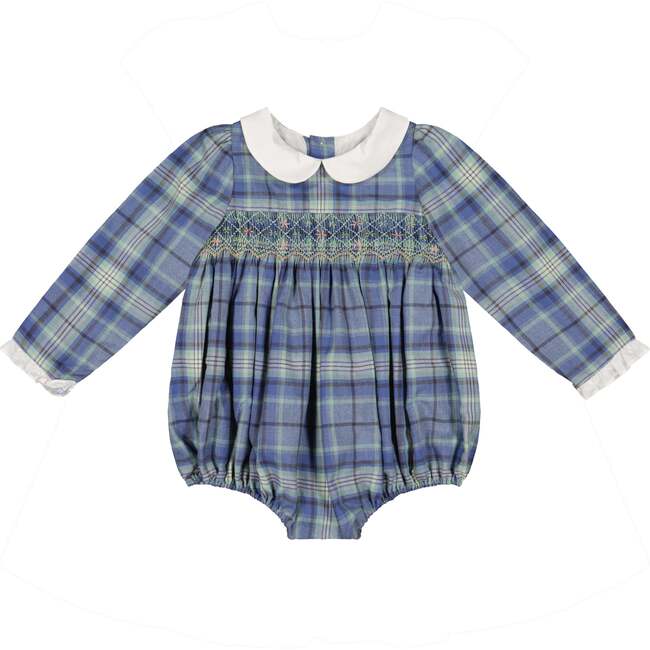 Heidi Blue Tartan Baby Romper