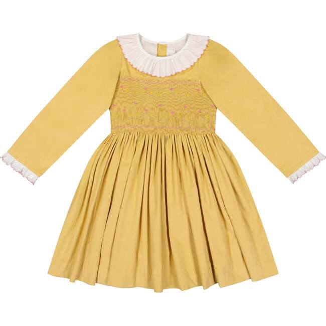 Chiara Yellow Smocked Dress