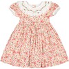 Celestine Red Floral Smocked Romper - Rompers - 1 - thumbnail