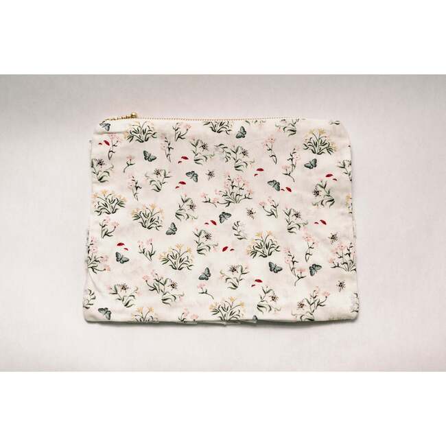 Butterfly Glade Timeless Floral Ruffle Zipper Pouch - Bags - 5