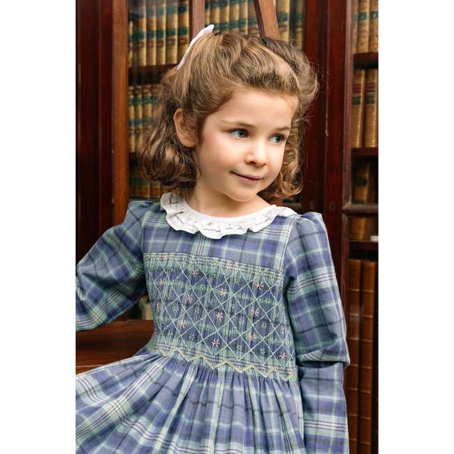 Heidi Blue Tartan Smocked Dress - Dresses - 5