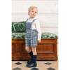 George Blue Tartan Overalls And Shirt - Mixed Apparel Set - 2