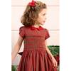Marguerite Red Tartan Smocked Dress - Dresses - 5