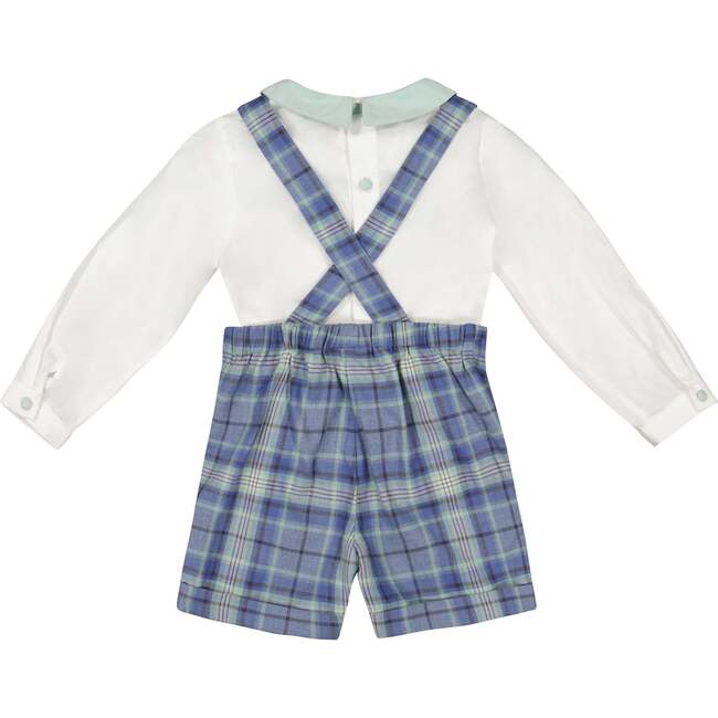 George Blue Tartan Overalls And Shirt - Mixed Apparel Set - 3