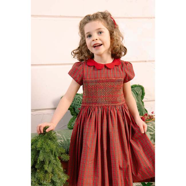 Marguerite Red Tartan Smocked Dress - Dresses - 6