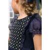 Camelia Navy Cotton Smocked Dress - Dresses - 4