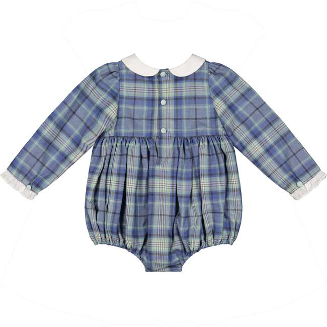 Heidi Blue Tartan Baby Romper - Rompers - 3