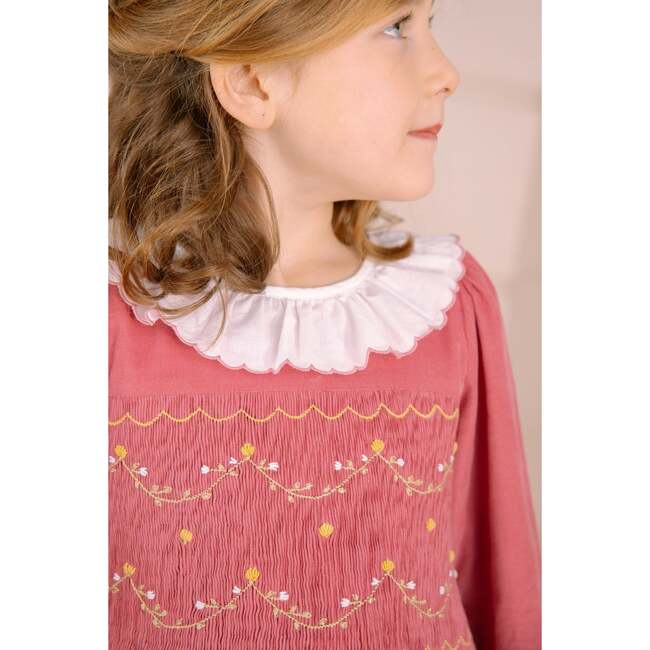 Chiara Pink Smocked Dress - Dresses - 4