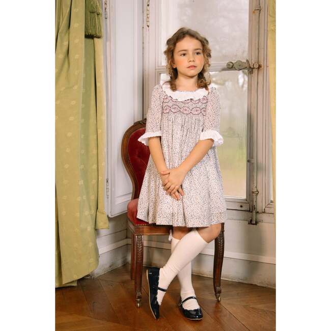 Isadora Floral Long Sleeve Smocked Dress - Dresses - 5