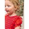Camelia Red Cotton Smocked Dress - Dresses - 5