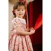 Celestine Red Floral Smocked Romper - Rompers - 4