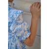 Aoki 3/4 Sleeve Dress, Blue Toile - Dresses - 6