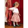 Marie Red Floral Smocked Skirt And Blouse Set - Mixed Apparel Set - 5