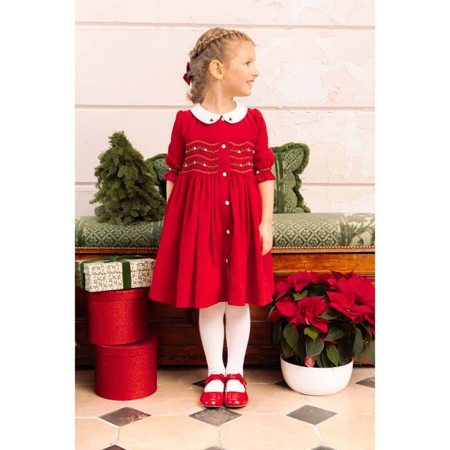 Olympe Red Holiday Smocked Dress - Dresses - 7