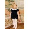 Celestine Navy Velvet Smocked Romper - Rompers - 4