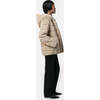 Women's Goldie Pluche™ Hooded Tiered Short Coat, Latte - Coats - 2