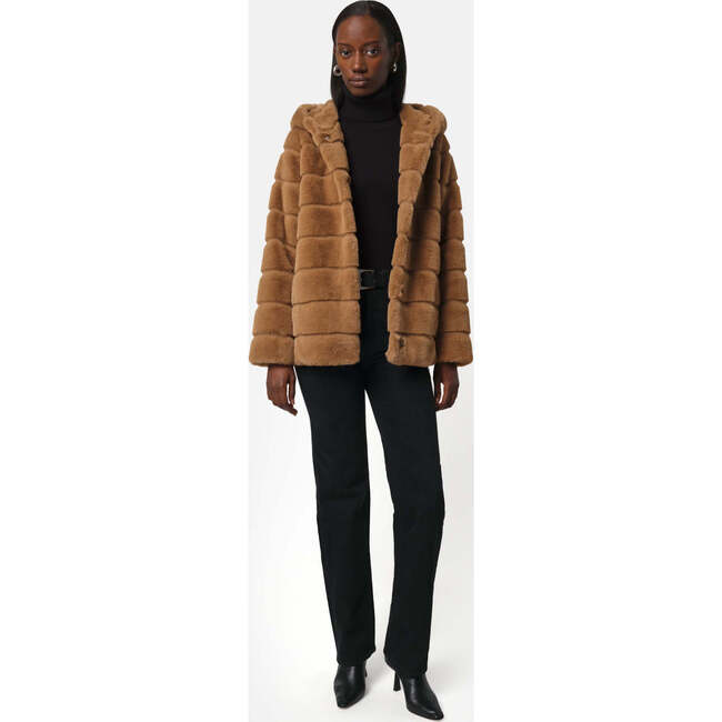 Women's Goldie Pluche™ Hooded Tiered Short Coat, Camel