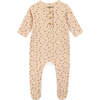 Mynight Stars Footie Pajamas, Pink Ecru - Footie Pajamas - 1 - thumbnail