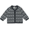 Mozza Baby Cardigan, Carbone Black - Cardigans - 1 - thumbnail