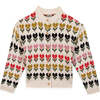 Malin Cardigan, Tulip Fields Ecru - Cardigans - 1 - thumbnail