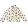 Ermana Jacket, Retro Fleur Ecru - Jackets - 1 - thumbnail