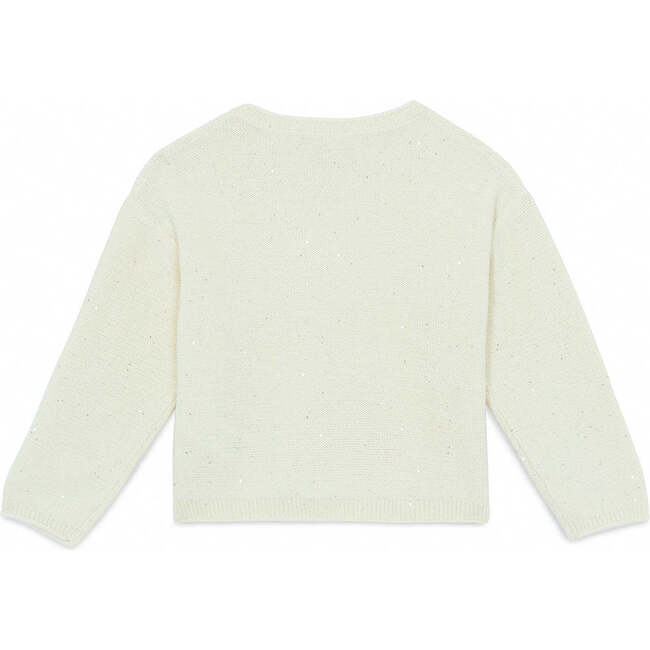 Mucita Embellished Sparkle Sweater, Mouton Ecru - Sweaters - 2