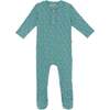 Mynight Stars Footie Pajamas, Bleu Vintage Blue - Footie Pajamas - 1 - thumbnail