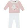 Lily Bird Baby Outfit, Rose Blossom Pink - Mixed Apparel Set - 5