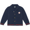 Hubert Cardigan, Bleu Brut Blue - Cardigans - 1 - thumbnail