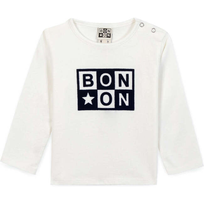 Taxi Logo Baby T-shirt, Ecru