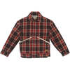 Mao Plaid Jacket , Carbone Black - Shirts - 1 - thumbnail