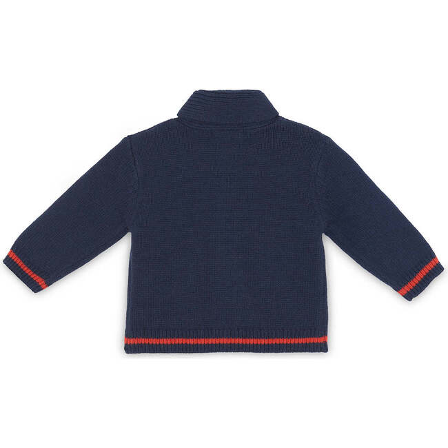 Hubert Collared Baby Cardigan, Bleu Brut Blue - Cardigans - 2