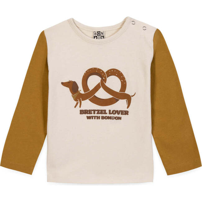 Taxi Bretzel Baby T-shirt, Barn Tan