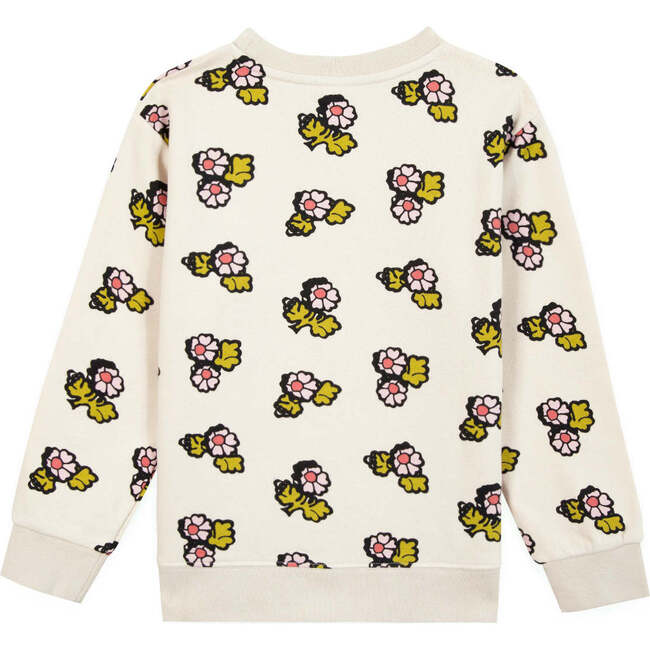 Smile Faroe Sweatshirt, Retro Fleur Ecru - Sweatshirts - 2