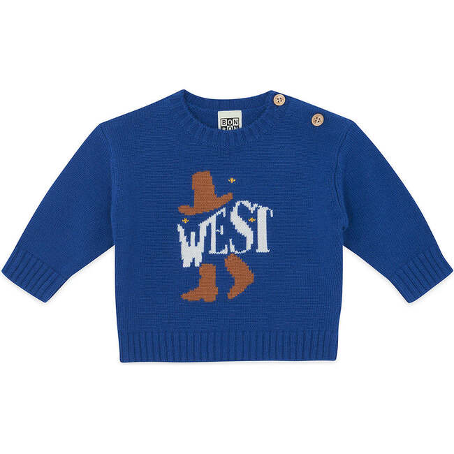 Misty West Baby Sweater, Bleu Brut Blue
