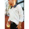 Rhodes Long Sleeve Polo, Off White - Polo Shirts - 1 - thumbnail