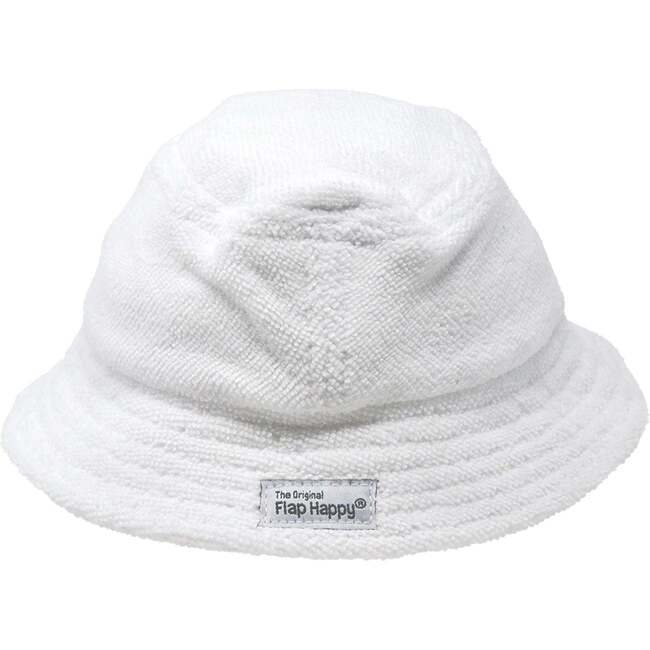 UPF 50+Terry Beach Bucket Hat, White