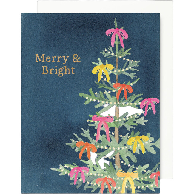 Merry & Bright Holiday Tree Greeting Card