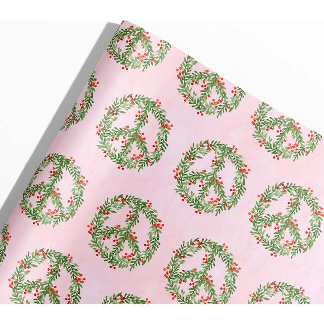 Peace Wreaths Holiday Gift Wrap