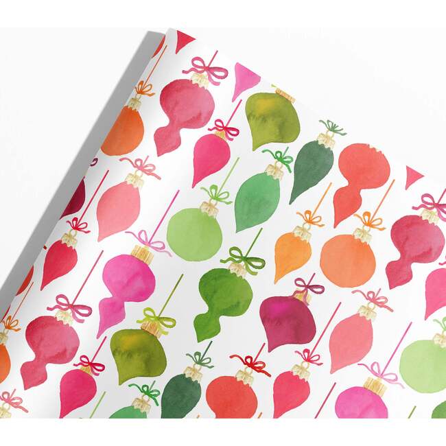 Colorful Vintage Ornaments Holiday Gift Wrap