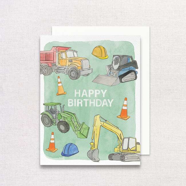 Construction Trucks Birthday Greeting Card - Greeting Cards - 2