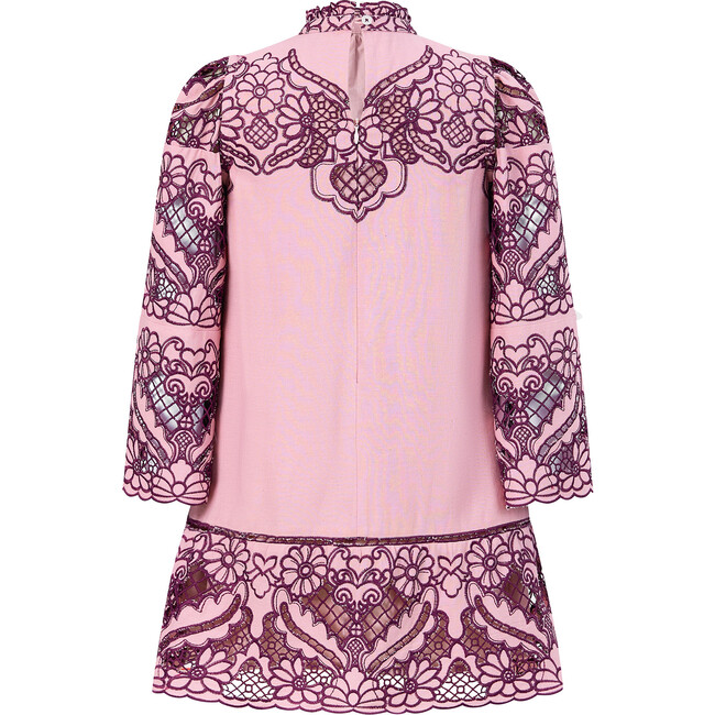 Annie Embroidered Sleeve Mini Dress, Thistle - Dresses - 2