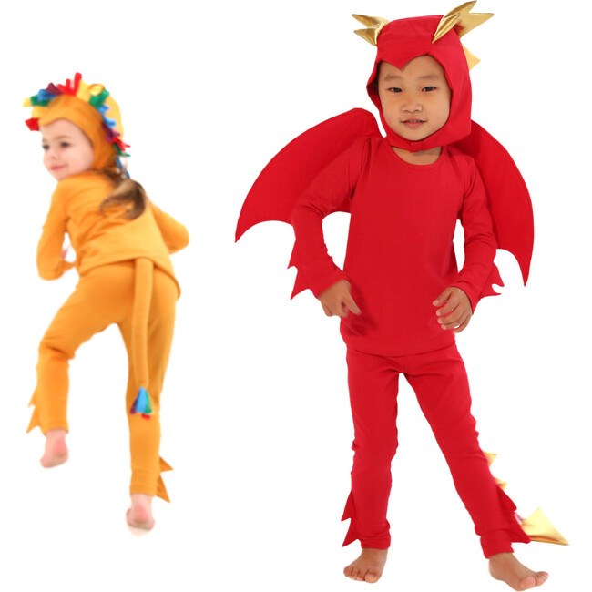 Dragon Pajama Costume, Red - Costumes - 2