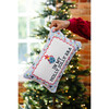 Holly Jolly Era Needlepoint Pillow, White, Blue - Decorative Pillows - 4