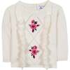 Flower Sweatshirt, Nacre And Pink White - Sweatshirts - 1 - thumbnail