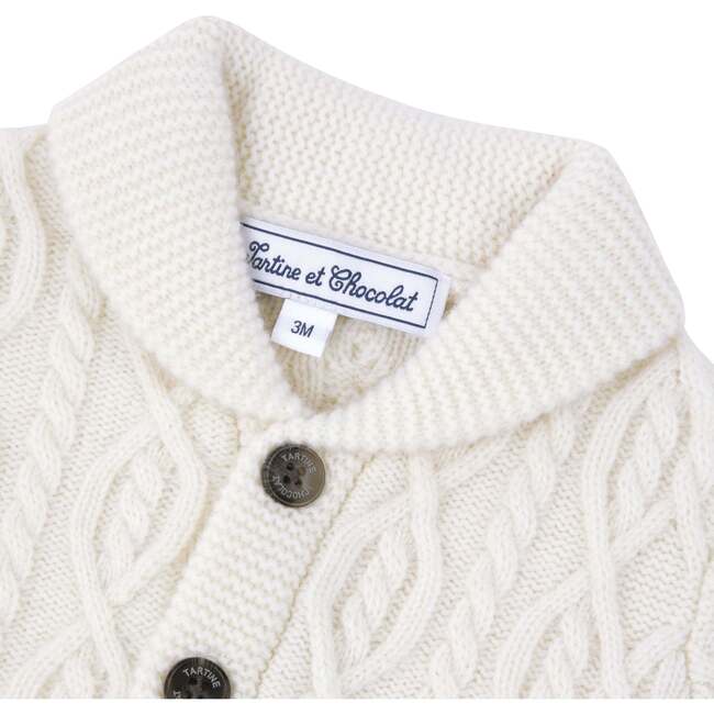 Wool Sweater, Nacre White - Sweaters - 2