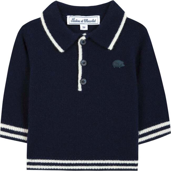 Wool Hedgehog Sweatshirt, Marine Blue